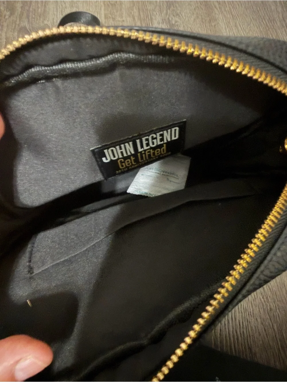 LEGEND Black Pebbled Crossbody Bag for Men